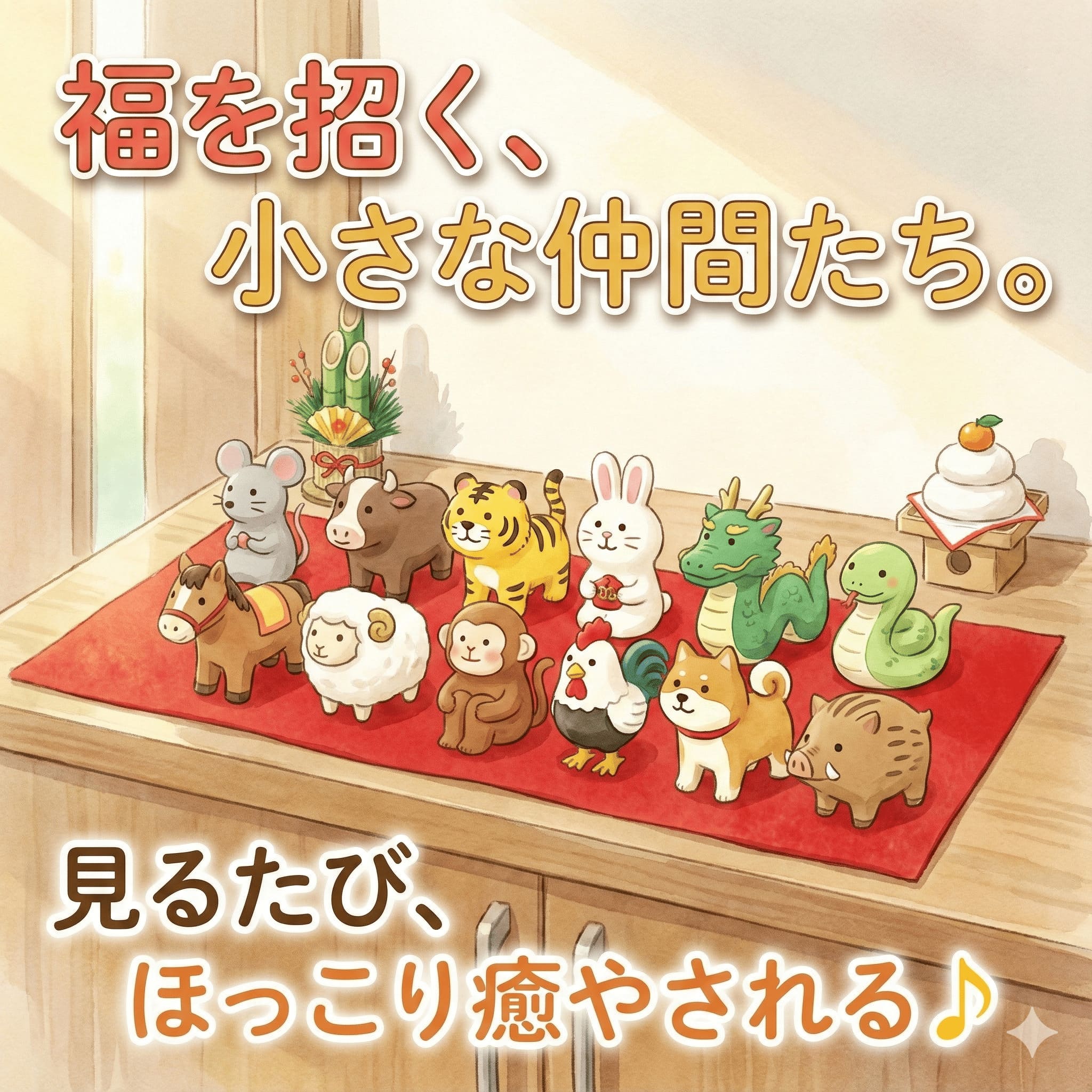 玄関にちょこん！ミニ置物