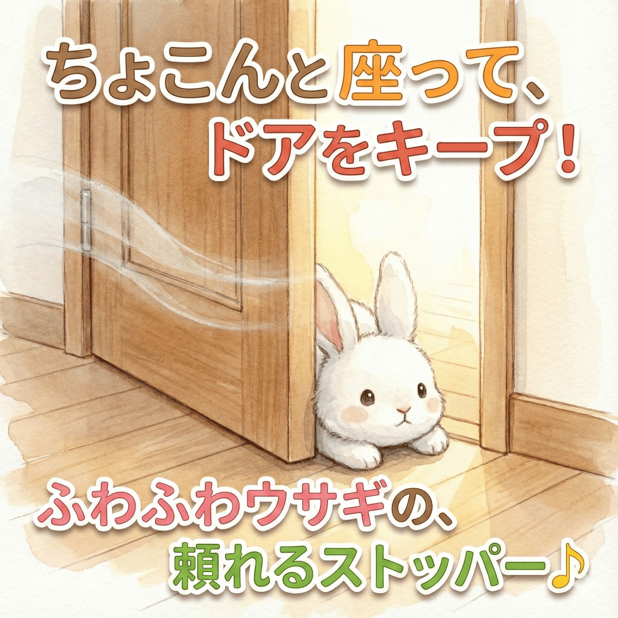 ドアに挟まる！動物ストッパー
