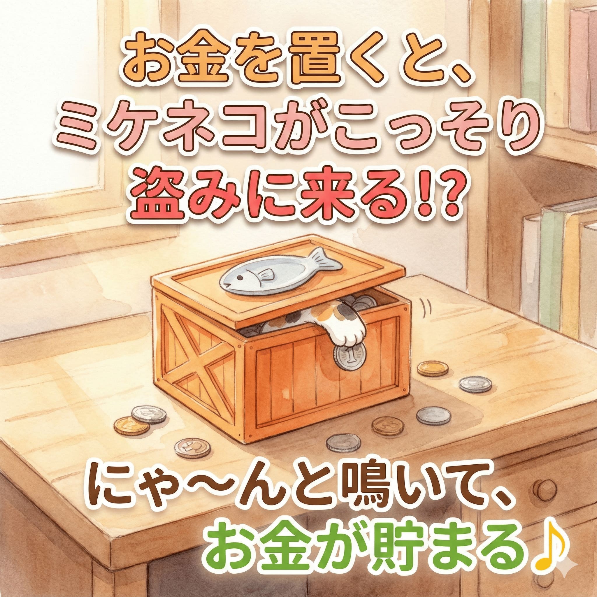 お金を取る！イタズラ貯金箱