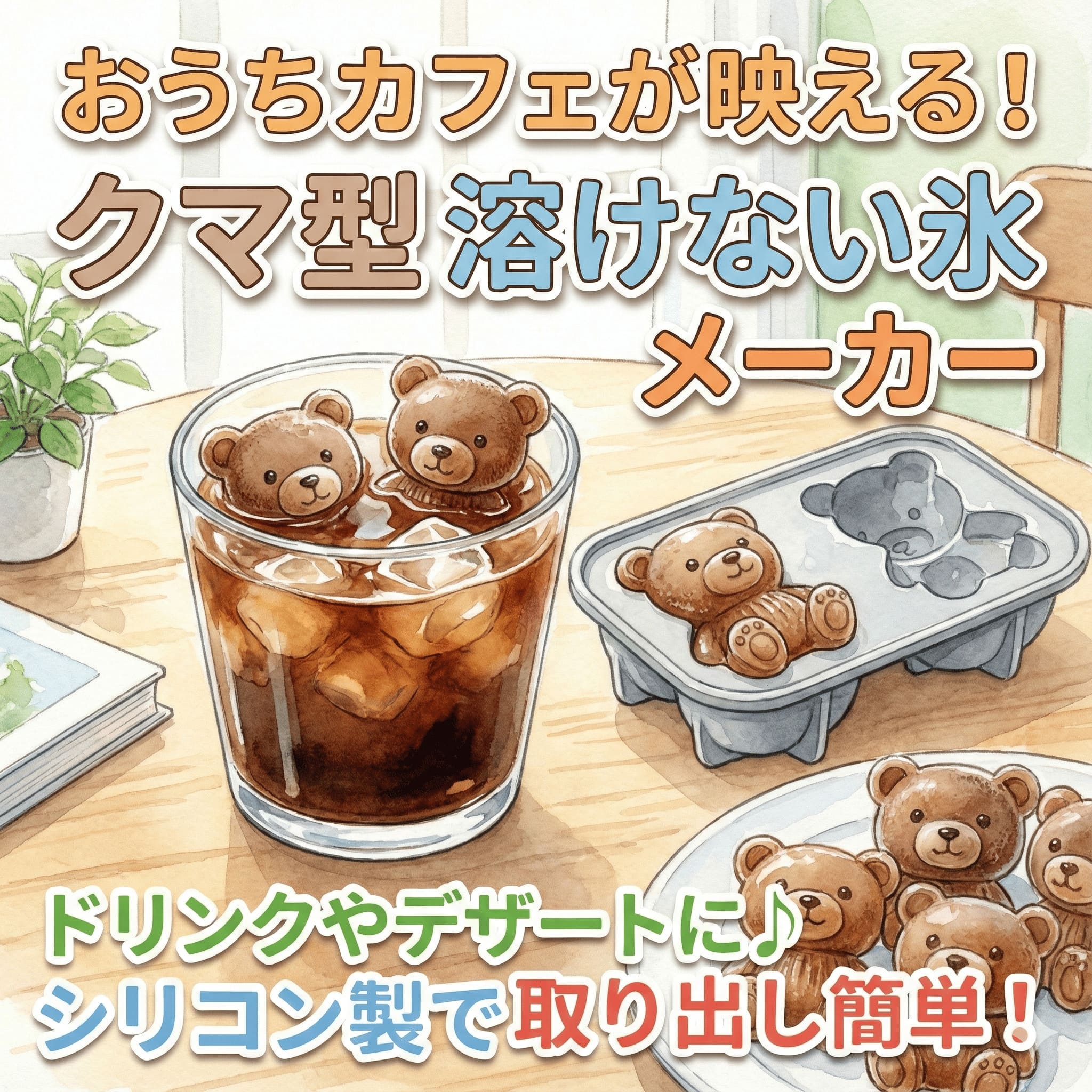 クマの氷が作れる！製氷皿