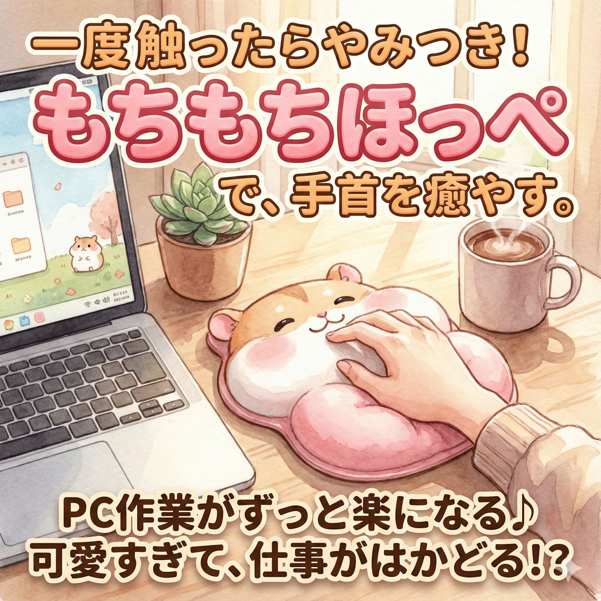 手首を守る！ぷにぷにクッション